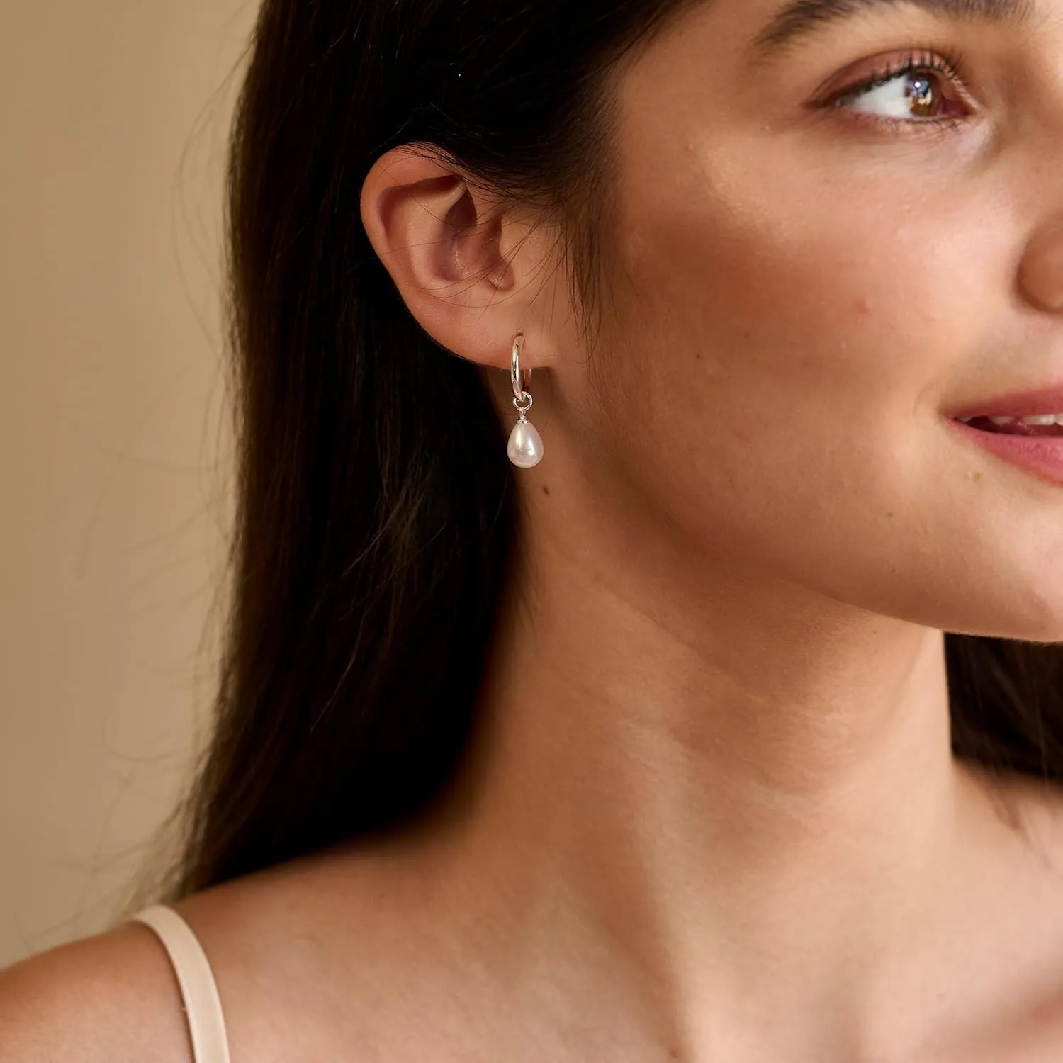 Gold Pearl Earrings for Women - 14K Gold Plated/Silver Dangle Hypoallergenic Lightweight Drop Earrings, Simple Stud Fashion Jewelry Gifts