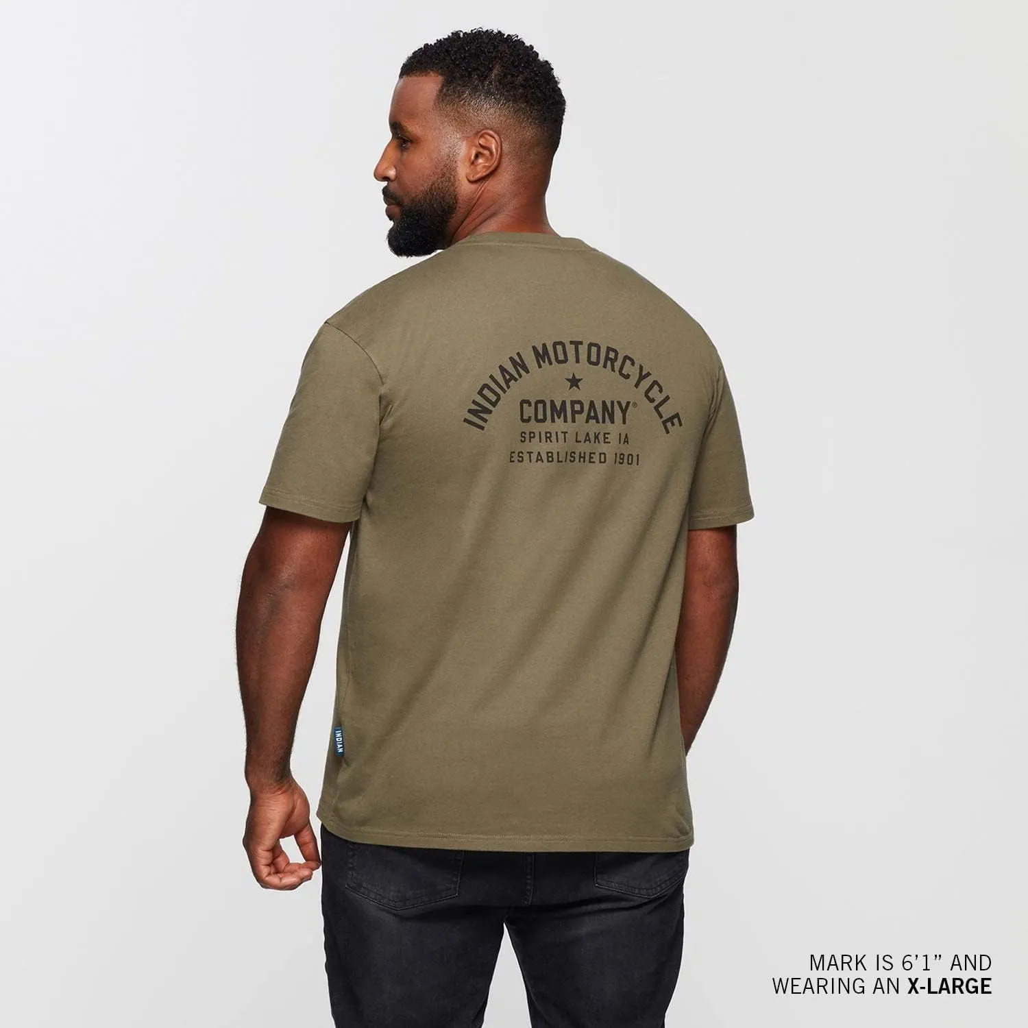 Indian Motorcycle Men's Established 1901 IMC T-Shirt, Khaki