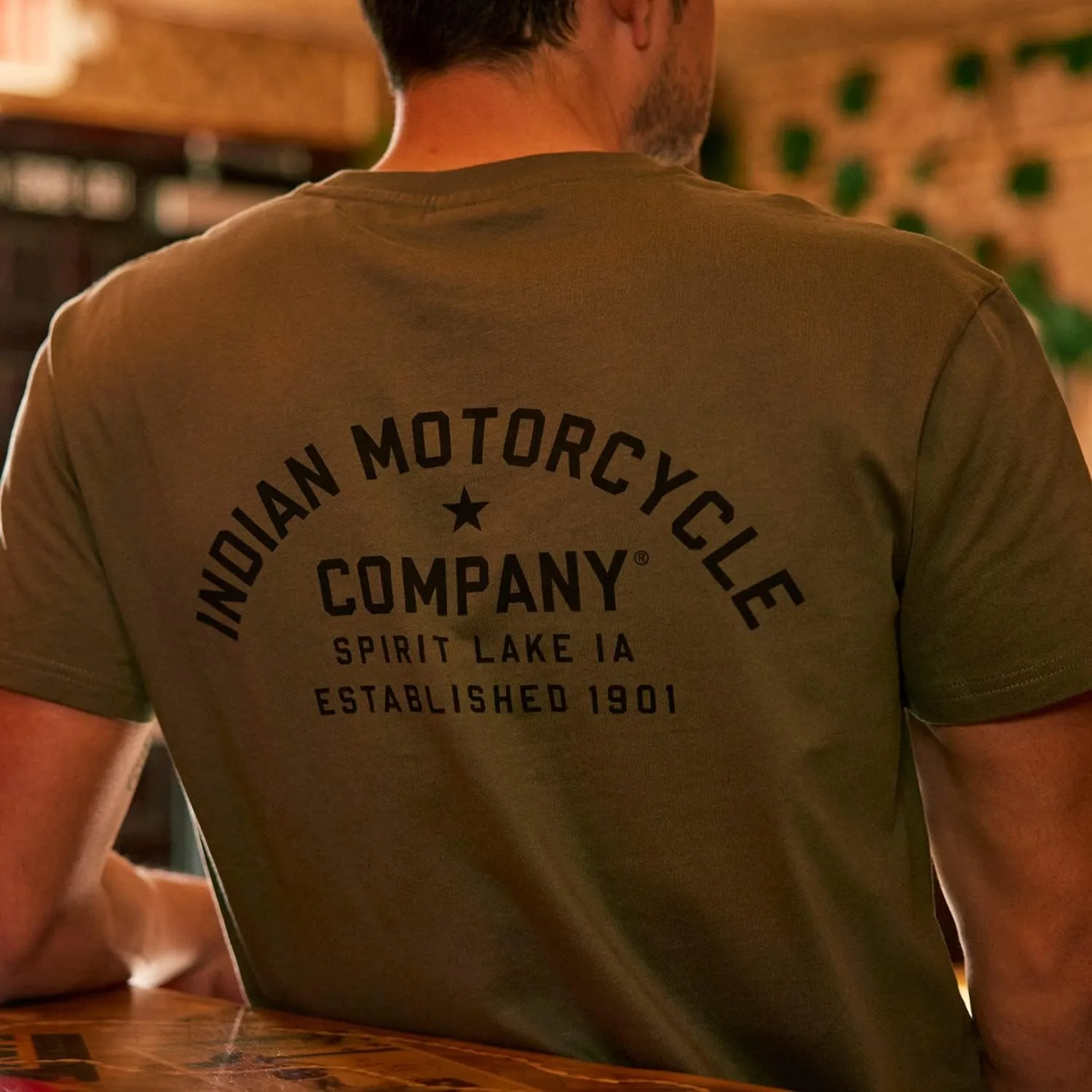 Indian Motorcycle Men's Established 1901 IMC T-Shirt, Khaki