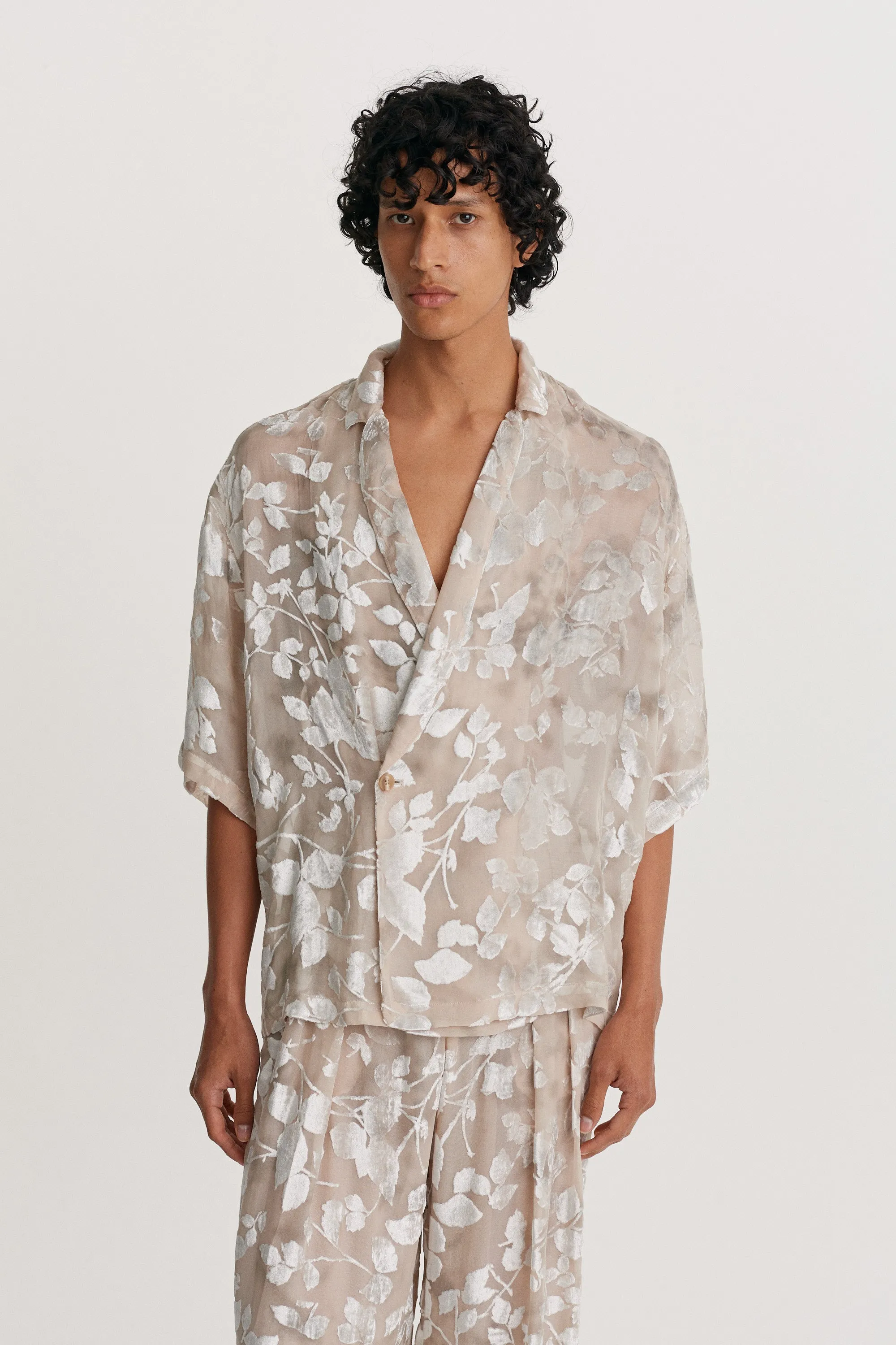 Notch Collar Wrap Shirt