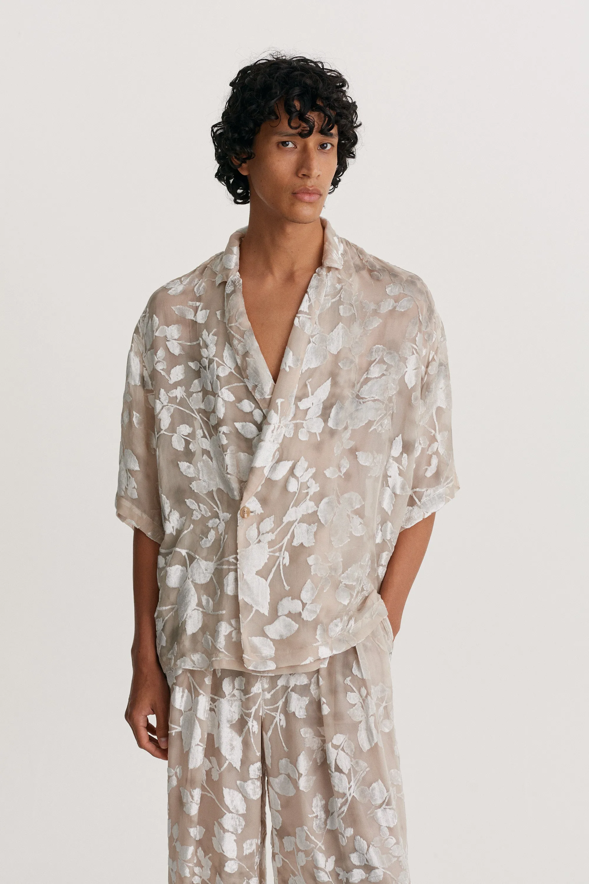 Notch Collar Wrap Shirt