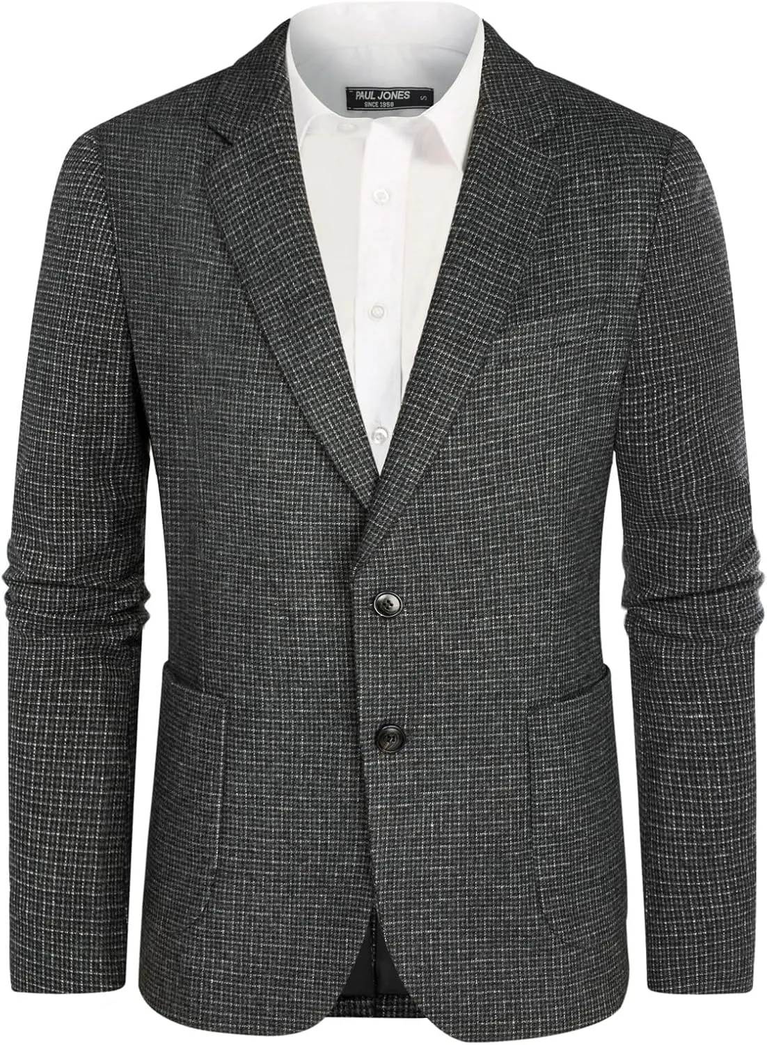 PJ PAUL JONES Men's Herringbone Tweed Blazer British Wool Blend Sport Coat Jacket