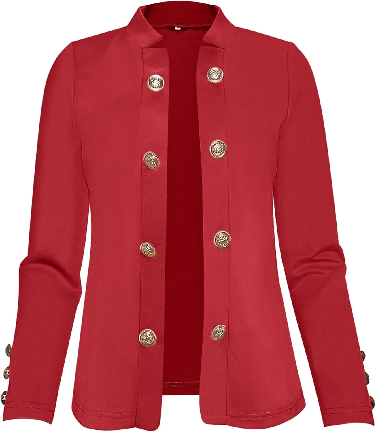 Women's Double Breasted Slim Fit Blazers Notch Lapel Work Office Suits Casual Open Front Blazer