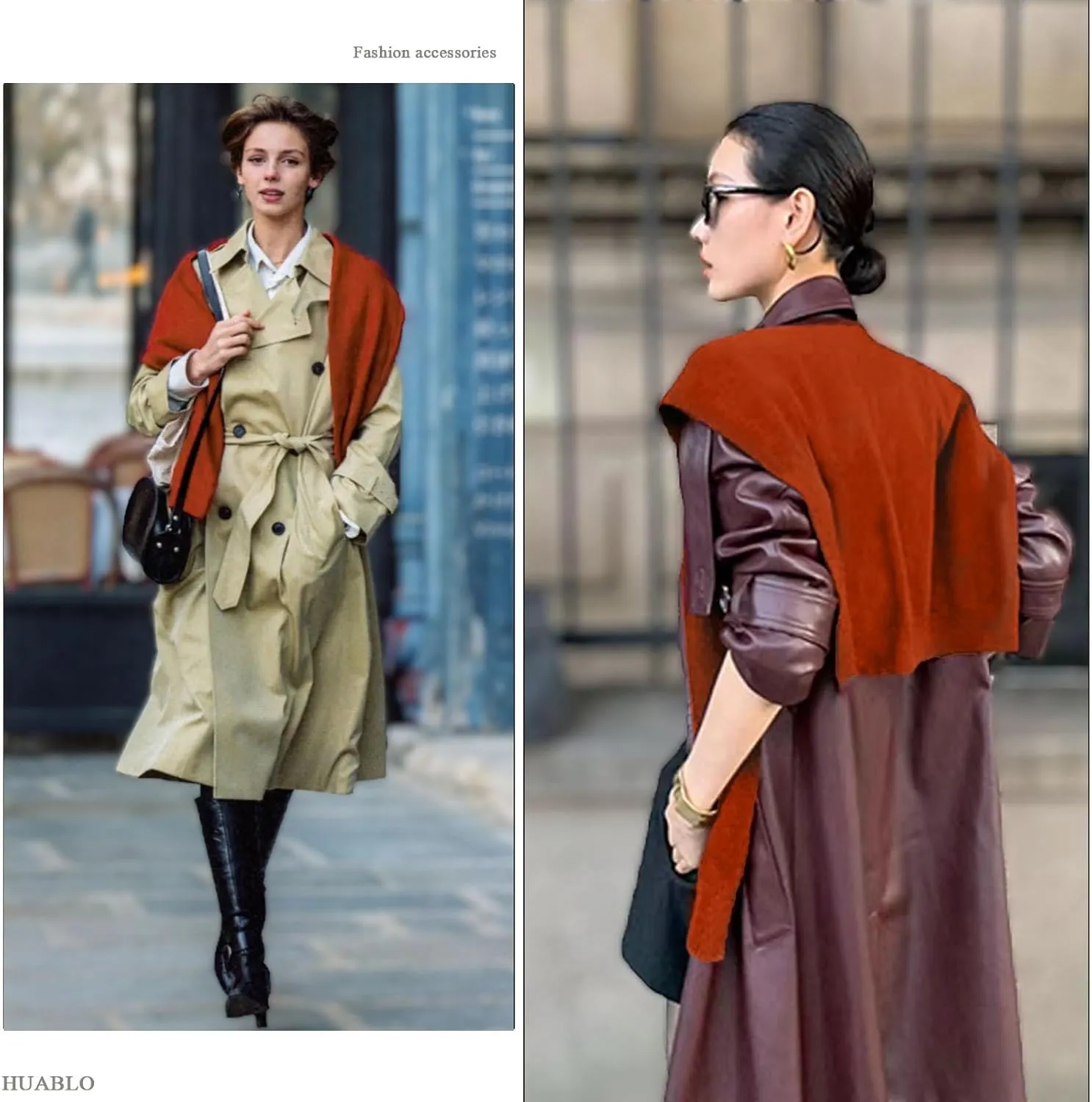 Women's Fashion Knitted Shawl - Khaki Sweater Shawl for Air-Conditioned Rooms