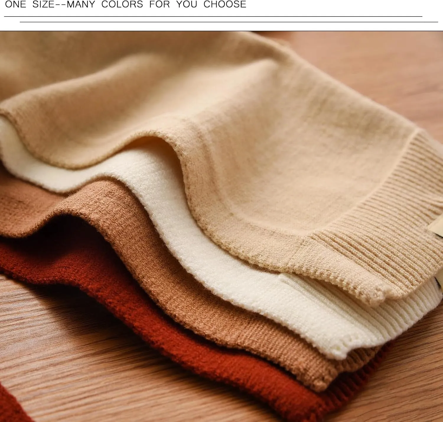 Women's Fashion Knitted Shawl - Khaki Sweater Shawl for Air-Conditioned Rooms